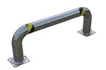 Low Profile Rack Guard, 48" x 16" x 4", Stainless Steel