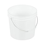 White Pail, Open Head, 3.5 Gallon, Steel Handle