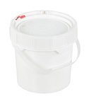 Plastic Pail, Screw-On Lid, 3.5 Gallon