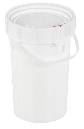 Plastic Pail, Screw-On Lid, 6.5 Gallon