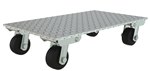 Aluminum Industrial Dolly, Rubber Wheels, 16 x 27