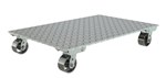 Aluminum Industrial Dolly, Steel Wheels, 24 x 36