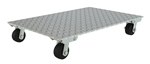 Aluminum Industrial Dolly, Rubber Wheels, 24 x 36