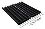 Poly Lid for 2 CU YD Size D Style Hopper, Black