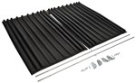 Poly Lid for 3 CU YD Size D Style Hopper, Black