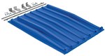 Poly Lid for 1/2 Size D Style Hopper, Blue
