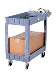 Plastic Utility Cart, 2 Shelves, 17 x 31