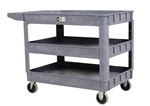 Plastic Utility Cart, 3 Shelves, 24 x 36