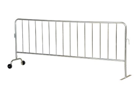 Galvanized Barrier, 1 Wheel, 1 Flat Foot