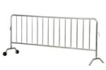 HD Galvanized Barrier, Wheels, Curved Feet