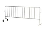 HD Galvanized Barrier, Wheels, Flat Feet