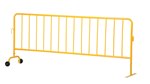 HD Yellow Barrier, Wheels, Flat Feet