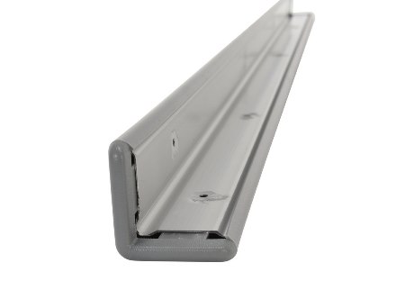 PVC Corner Guard w/Aluminum Insert, Gray, 2" x 2"