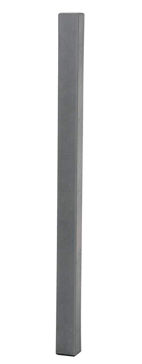 PVC Corner Guard w/Aluminum Insert, Gray, 3" x 3"