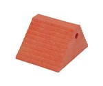 Plastic Dual Slope Wheel Chock, Orange