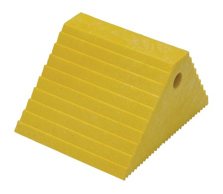 Plastic Dual Slope Wheel Chock, Yellow
