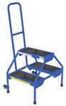 Rolling 2-Step Ladder, Blue