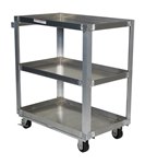 Aluminum Service Cart, 3 Shelves, 21 x 36