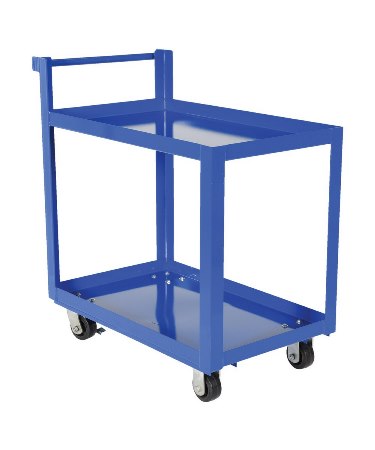 Steel Service Cart, 2 Shelves, 21 x 36