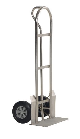 Stainless Steel P Handle Hand Truck, 22 x 19 x 52