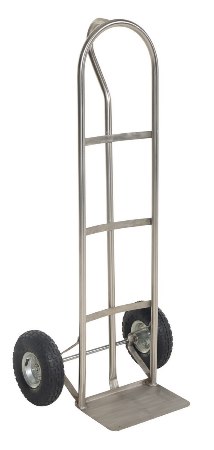 Stainless Steel P Handle Hand Truck, 21 x 18 x 52