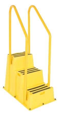 Poly Step with Handrails, 3 Steps