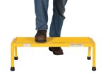 Aluminum Step Stand, 1 Step, Wide, Yellow