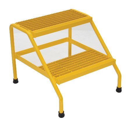 Aluminum Step Stand, 2 Step, Yellow