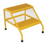 Aluminum Step Stand, 2 Step, Yellow