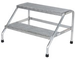 Aluminum Step Stand, 2 Step, Wide