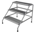 Aluminum Step Stand, 3 Step, Wide