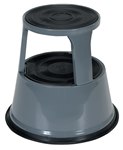 Gray Rolling Step Stool