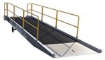 Aluminum Yard Ramp, Steel Grating, 20K, 86" x 36'