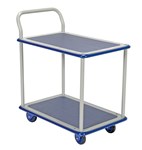 Low Noise Steel Double Platform Truck with Folding Handle, 19 x 27