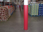 Red Round Column Wrap, 8"D x 60"H