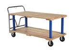 Double Deck Hardwood Platform Truck, 30 x 60