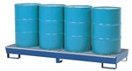 Vertical Drum Retention Basin, 4 Drums, Blue