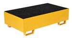 Drum Retention Basin, Holds 2 Drums, Yellow
