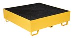 Drum Retention Basin, Holds 4 Drums, Yellow