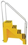 Polyethylene Step Stool, Yellow, 4 Step