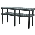 Plastic Grid Top Work Bench, 66 x 24 x 36