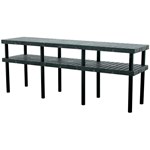 Plastic Grid Top Work Bench, 96 x 24 x 36