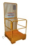 Fork Truck Fold Down Work Platform, 37" x 37", 84"H Back Plate