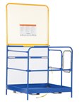 Steel Work Platform, 48" x 48", 84"H Back Plate
